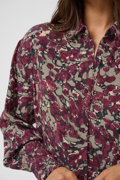 CHEMISE KAFFE "MEGHAN" FUDGE ABSTRACT ANIMAL