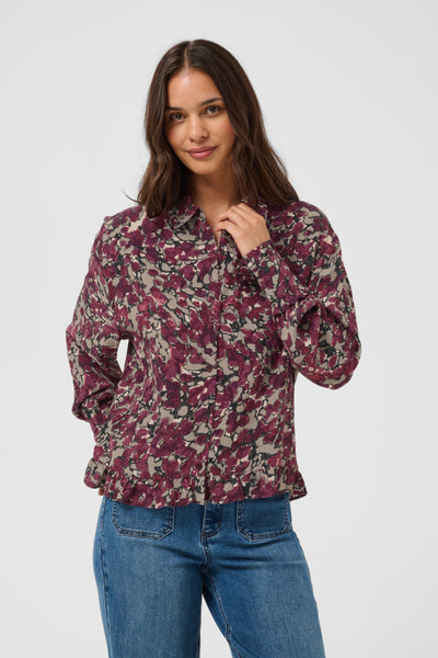 CHEMISE KAFFE "MEGHAN" FUDGE ABSTRACT ANIMAL