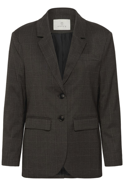 VESTON KAFFE "LENORA BLAZER" DARK GREY CHECK