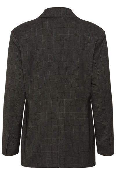 VESTON KAFFE "LENORA BLAZER" DARK GREY CHECK