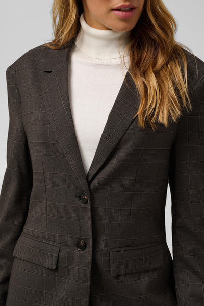 VESTON KAFFE "LENORA BLAZER" DARK GREY CHECK