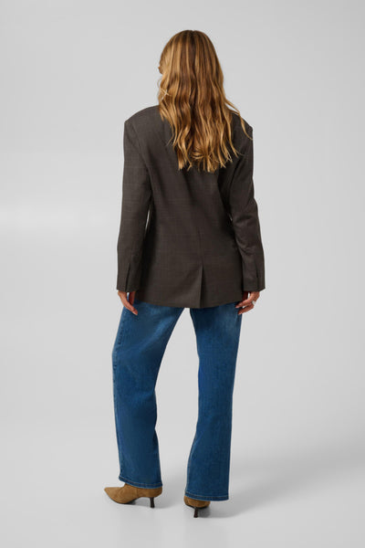 VESTON KAFFE "LENORA BLAZER" DARK GREY CHECK