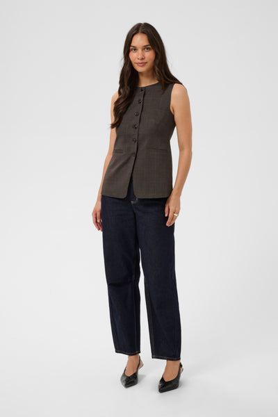 VESTE KAFFE "LENORA" DARK GREY CHECK