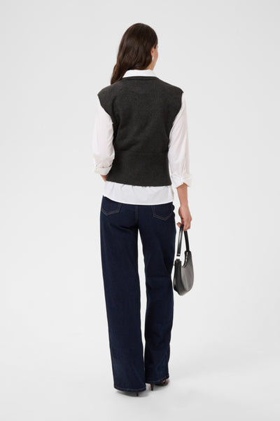 DÉBARDEUR KAFFE "BARBARA" DARK GREY MELANGE