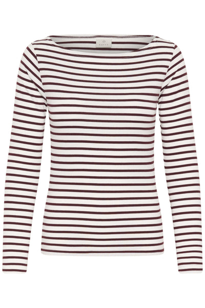 CHANDAIL KAFFE "LIDDY BOATNECK" CHALK & FUDGE