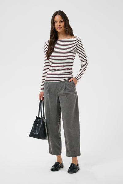 CHANDAIL KAFFE "LIDDY BOATNECK" CHALK & FUDGE
