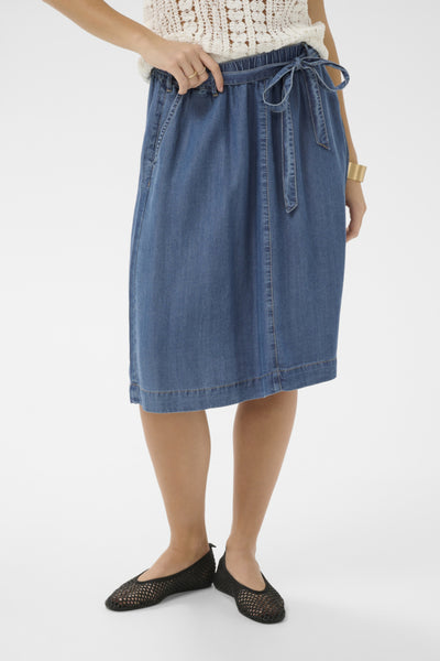 JUPE CREAM "MOLLY" JASPAR BLUE DENIM