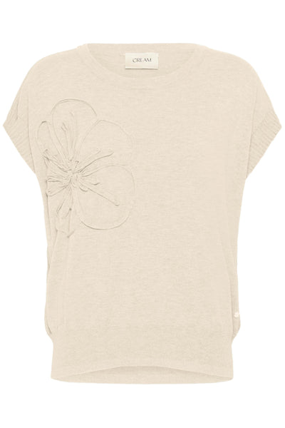 CHANDAIL CREAM "DELA KNIT SLIPOVER" OAT MELANGE