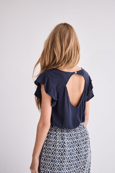 PETITE BLOUSE ICHI "MARRAKECH" TOTAL ECLIPSE