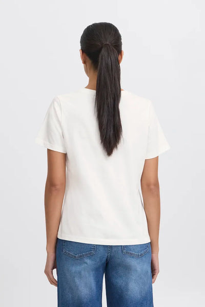 T-SHIRT ICHI "PALMER" CLOUD DANCER