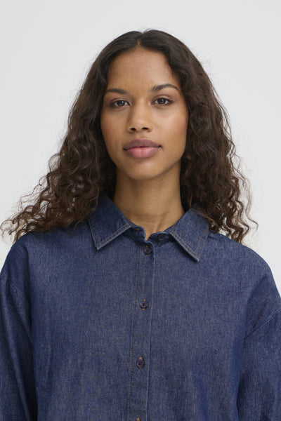 CHEMISE ICHI "ARCHER" DENIM AUTHENTIC BLUE