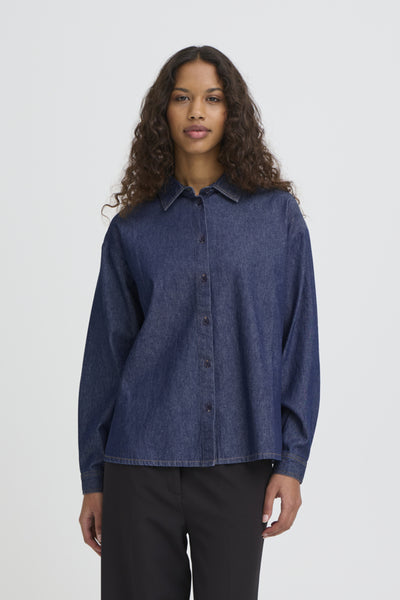 CHEMISE ICHI "ARCHER" DENIM AUTHENTIC BLUE