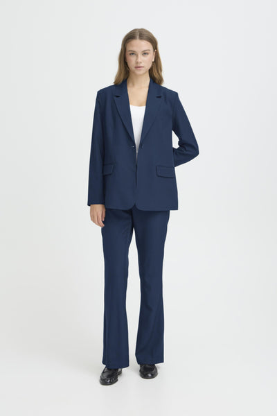 VESTON ICHI "FAVA LONG BLAZER" DARK NAVY