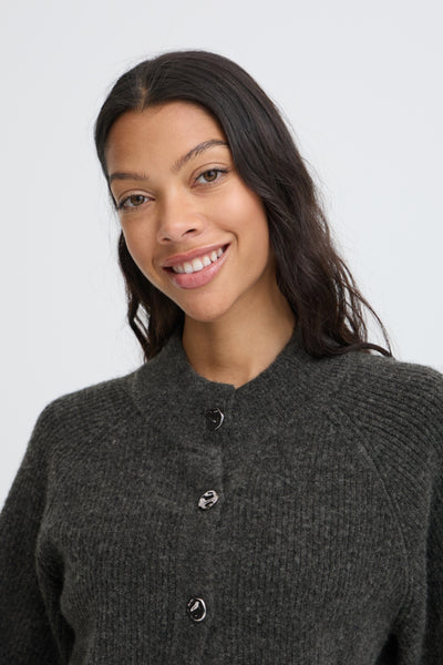 CARDIGAN B.YOUNG "OTAJA" DARK GREY MELANGE