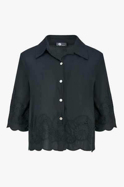 BLOUSE M. ITALY "BLACK" (21-33181Y)