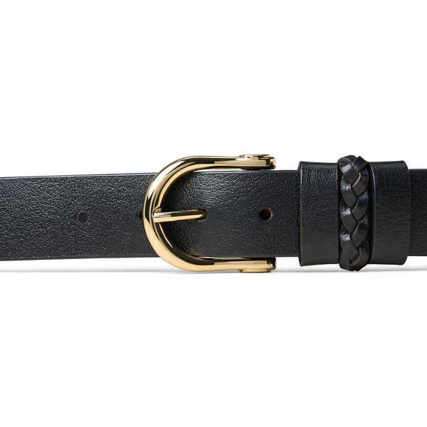 CEINTURE ECO7 "ALICE" CUIR VÉRITABLE BLACK