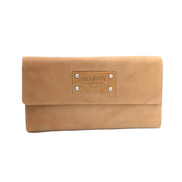 PORTEFEUILLE NAPPA "EMMA" CAMEL