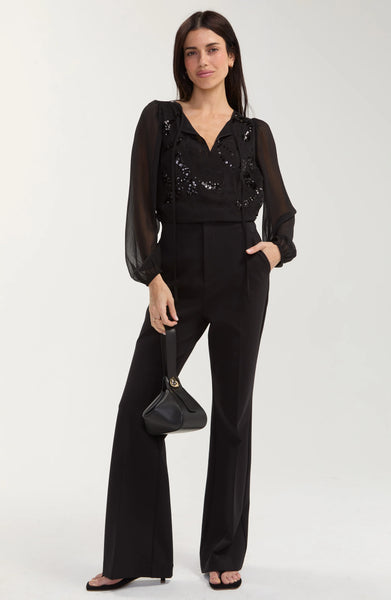 BLOUSE LIVERPOOL "ROMANTIQUE" BLACK (LM8M64PCE0)