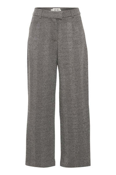 PANTALON ICHI " KATE STRUCTURE WIDE " BLACK