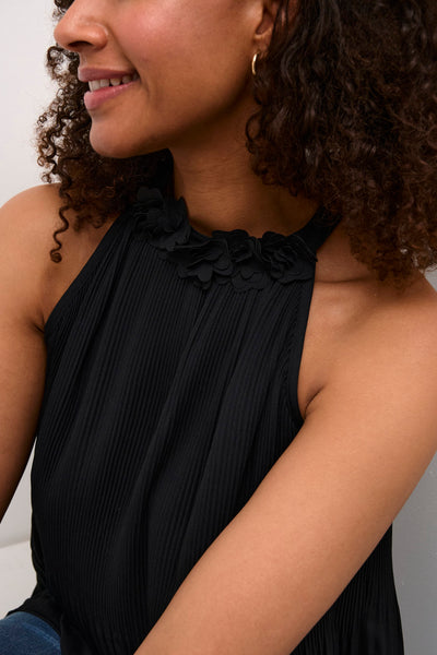 CAMISOLE CREAM "BELLAH" PITCH BLACK