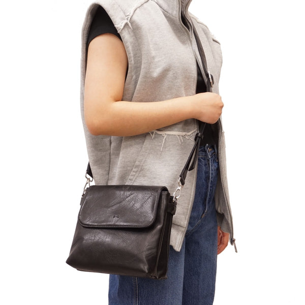 SAC À BANDOULIÈRE S-Q "AURA" BLACK