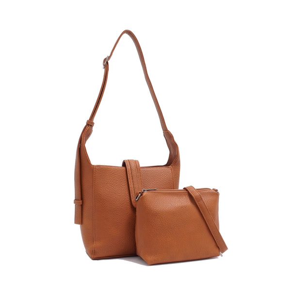 SAC HOBO RÉVERSIBLE  S-Q "JAIME 2 DANS 1" BITTER CHOCOLATE