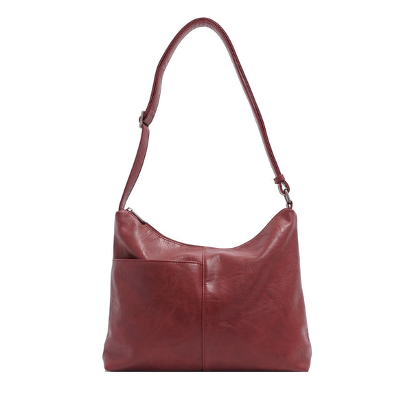 SAC À BANDOULIÈRE S-Q "HODA" BURGUNDY