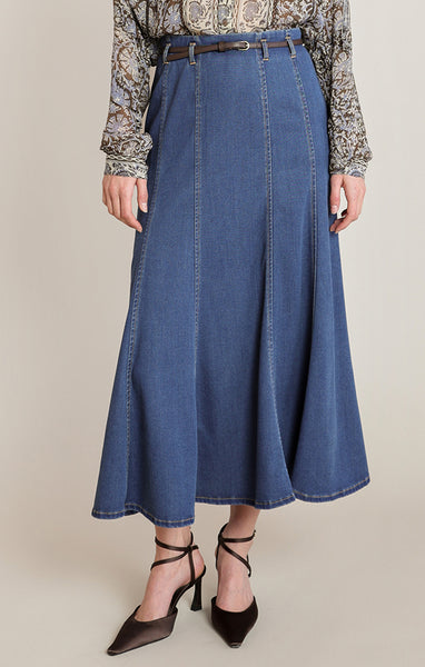 JUPE BLACK TAPE "DENIM SKIRT"MID BLUE WASH (2825254)