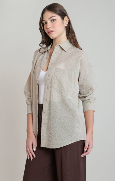 CHEMISE DEX "BEIGE & BROWN" (2823717)