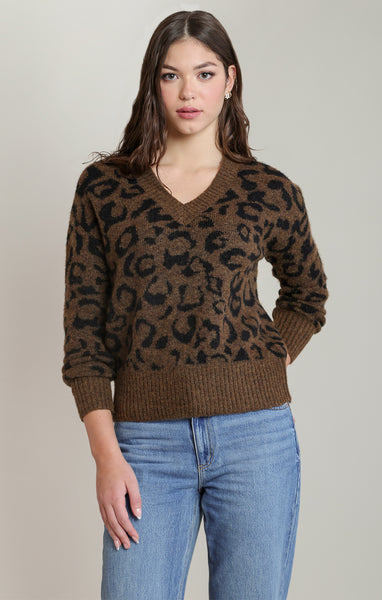 CHANDAIL DEX "LEOPARD V-NECK" BROWN & BLACK (2827036)
