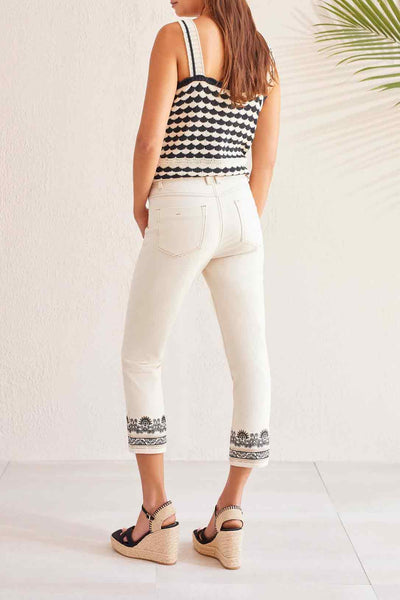 JEANS TRIBAL "AUDREY STRAIGHT CROP" ECRU (55160)