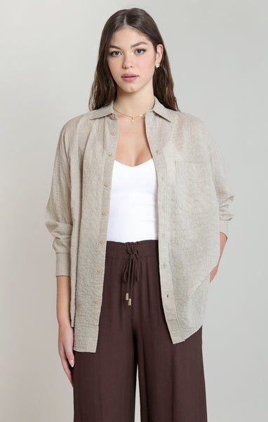 CHEMISE DEX "BEIGE & BROWN" (2823717)