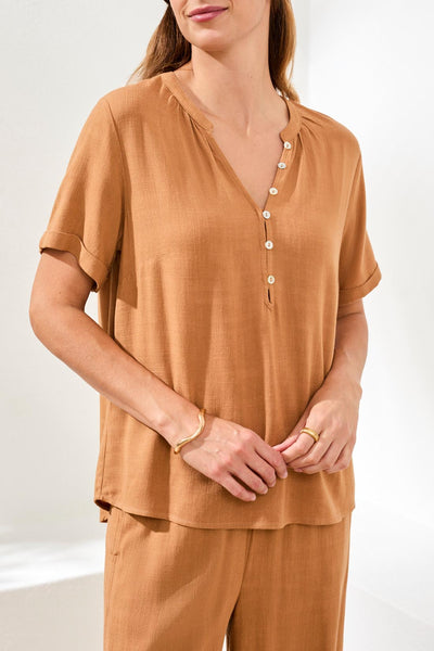 BLOUSE TRIBAL "LIN" CHESTNUT (30770)