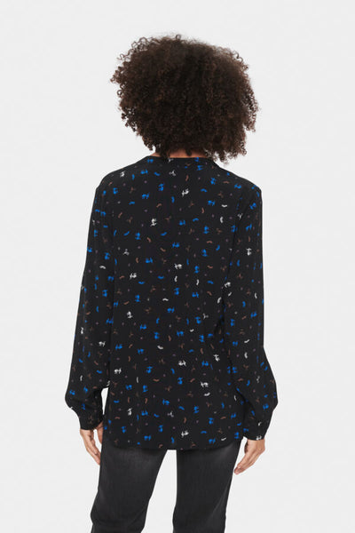 BLOUSE SAINT-TROPEZ "AGNES" BLACK DITSY BLOOM