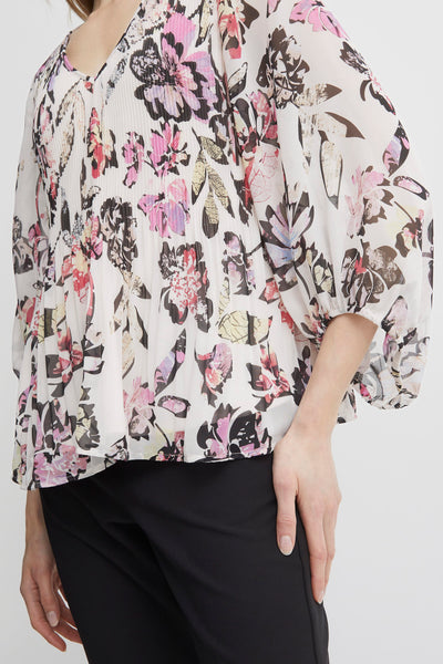 BLOUSE ICHI "HELLY" CRYSTAL GRAY